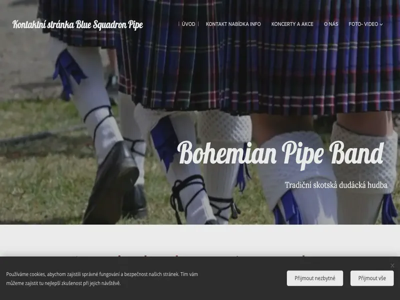 Website preview for bohemian-pipe-band.webnode.cz