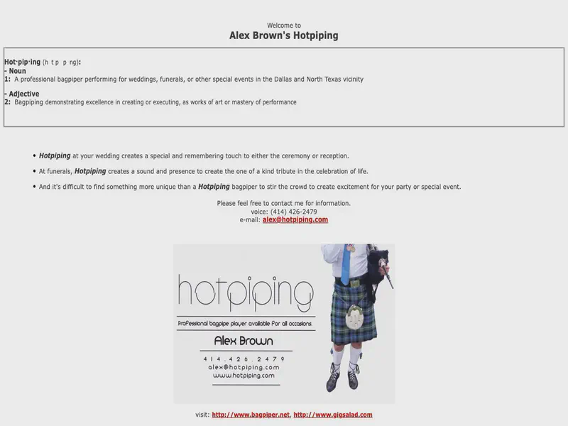 Website preview for hotpiping.com