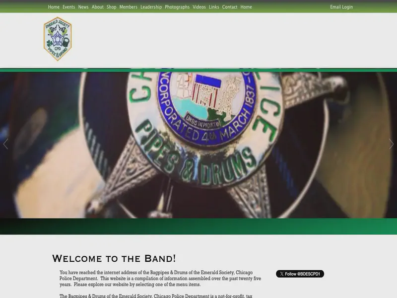 Website preview for www.cpdpipesanddrums.com