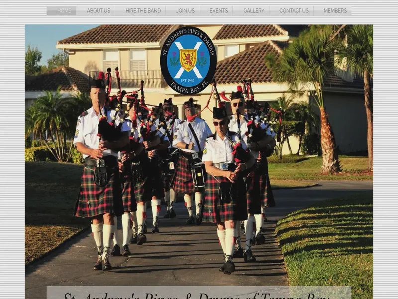 Website preview for www.standrewsband.com